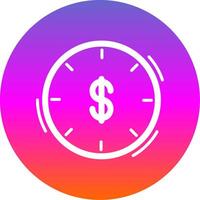 Time Management Glyph Gradient Circle Icon Design vector