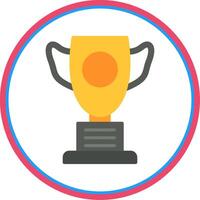 Trophy Flat Circle Icon vector