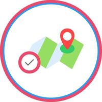 Location Flat Circle Icon vector