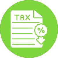 Tax Multi Color Circle Icon vector