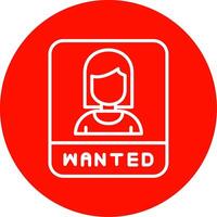 Wanted Multi Color Circle Icon vector