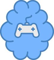 Gaming Line Filled Blue Icon vector