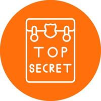 Top Secret Multi Color Circle Icon vector