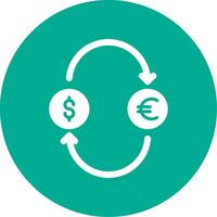 Exchange Money Multi Color Circle Icon vector