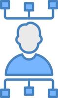 Workflow Line Filled Blue Icon vector