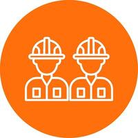 Worker Multi Color Circle Icon vector