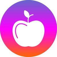 Apple Glyph Gradient Circle Icon Design vector