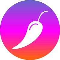 Chilli Glyph Gradient Circle Icon Design vector