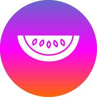 Honeydew Melon Glyph Gradient Circle Icon Design vector