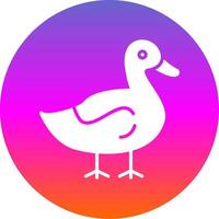 Duck Glyph Gradient Circle Icon Design vector