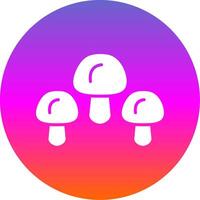 Mushrooms Glyph Gradient Circle Icon Design vector