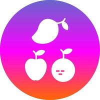 Fruits Glyph Gradient Circle Icon Design vector