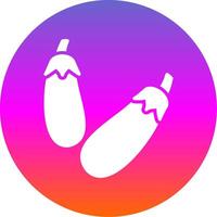 Eggplant Glyph Gradient Circle Icon Design vector