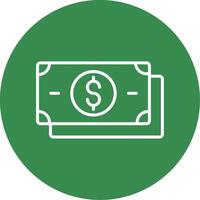 Dollar Multi Color Circle Icon vector