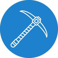 Pickaxe Multi Color Circle Icon vector