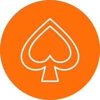 Spade Multi Color Circle Icon vector