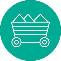 Mining Cart Multi Color Circle Icon vector