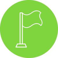 Flag Multi Color Circle Icon vector