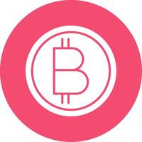 Bitcoin Multi Color Circle Icon vector