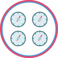 Dial Flat Circle Icon vector