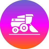 Harvester Glyph Gradient Circle Icon Design vector