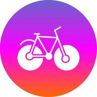 Bicycle Glyph Gradient Circle Icon Design vector