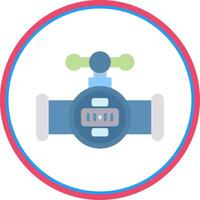 Water Tap Flat Circle Icon vector