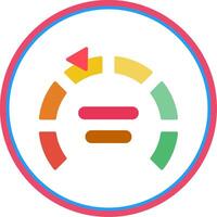 Dial Flat Circle Icon vector