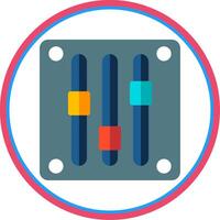 Gauge Flat Circle Icon vector