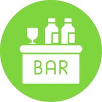 Bar Multi Color Circle Icon vector