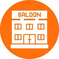 Saloon Multi Color Circle Icon vector