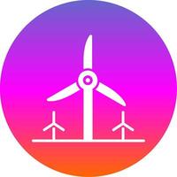 Turbine Energy Glyph Gradient Circle Icon Design vector