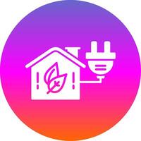 Energy Efficiency Glyph Gradient Circle Icon Design vector