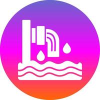 Sewer Glyph Gradient Circle Icon Design vector