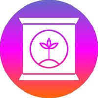 Fertilizer Glyph Gradient Circle Icon Design vector