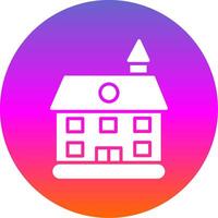 privado invitado casa glifo degradado circulo icono diseño vector