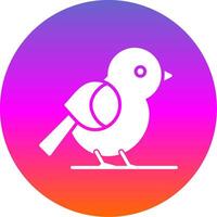 Bird Glyph Gradient Circle Icon Design vector