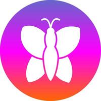 Butterfly Glyph Gradient Circle Icon Design vector