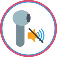 Earbuds Flat Circle Icon vector