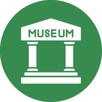 Museum Multi Color Circle Icon vector