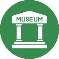 Museum Multi Color Circle Icon vector