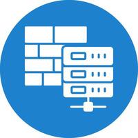 Firewall Multi Color Circle Icon vector
