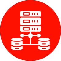 Data Network Multi Color Circle Icon vector