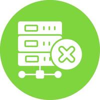 Delete Database Multi Color Circle Icon vector