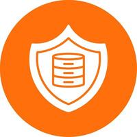 Secure Data Multi Color Circle Icon vector