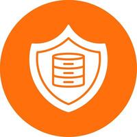 Secure Data Multi Color Circle Icon vector