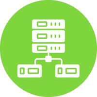 Data Network Multi Color Circle Icon vector