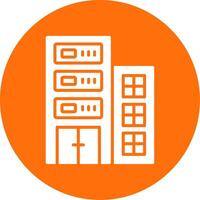 Data Center Multi Color Circle Icon vector