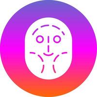 Facial Plastic Surgery Glyph Gradient Circle Icon Design vector