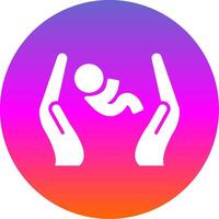 Postnatal Care Glyph Gradient Circle Icon Design vector